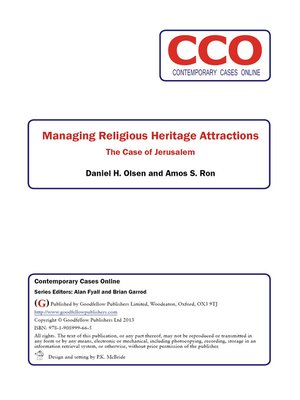cover image of Managing Religious Heritage Attractions